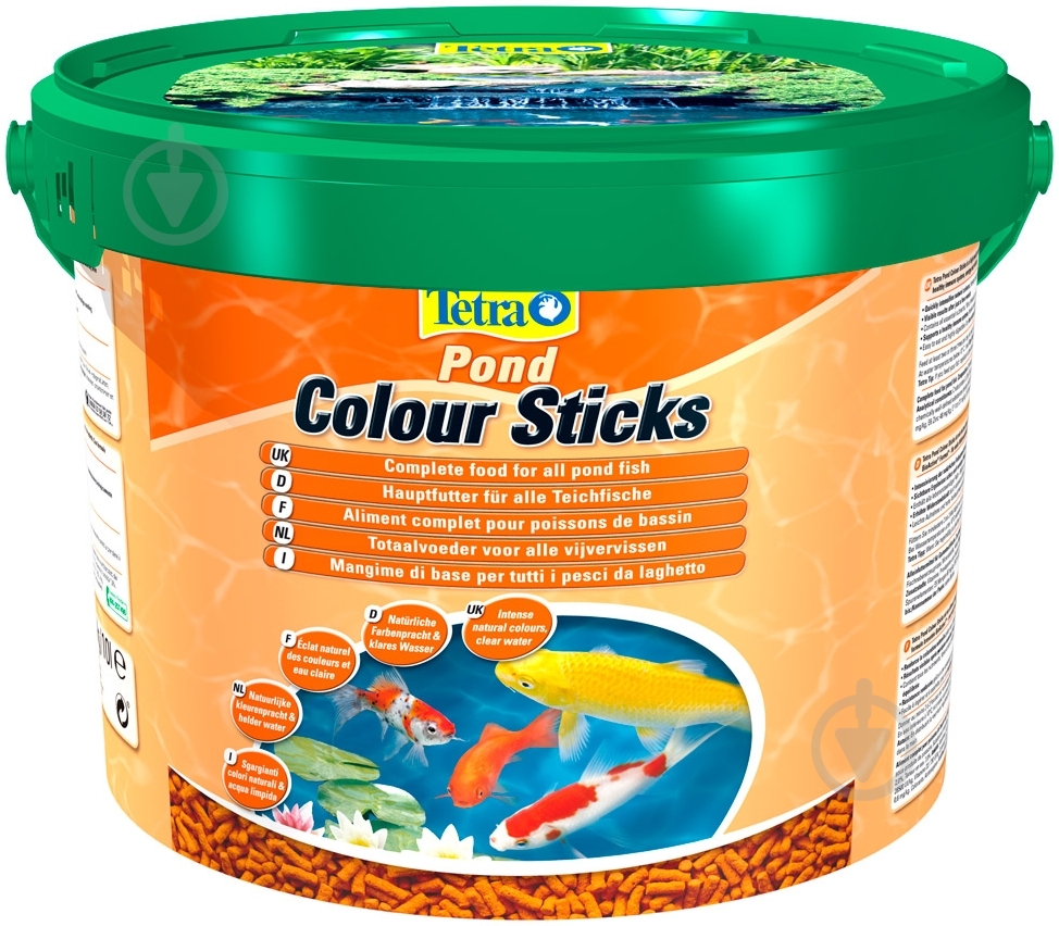 Корм Tetra Pond Colour Sticks 10 л (субпродукты растительного происхождения) - фото 1