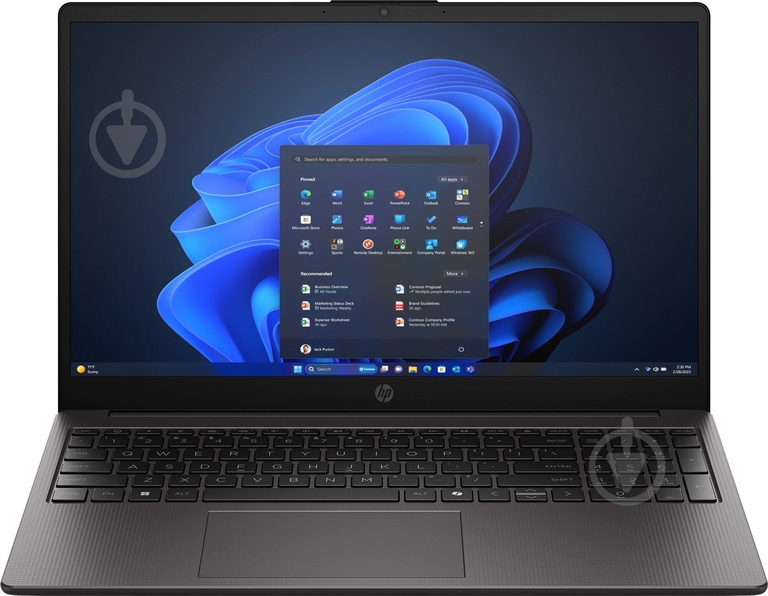 Ноутбук HP 255R G10 15,6" (B39STAT) dark ash silver - фото 1
