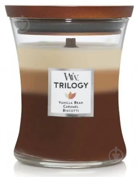Свеча ароматическая Woodwick Medium Trilogy Cafe Sweets 275 г - фото 1 Свеча ароматическая Woodwick Medium Trilogy Cafe Sweets 275 г - фото 1