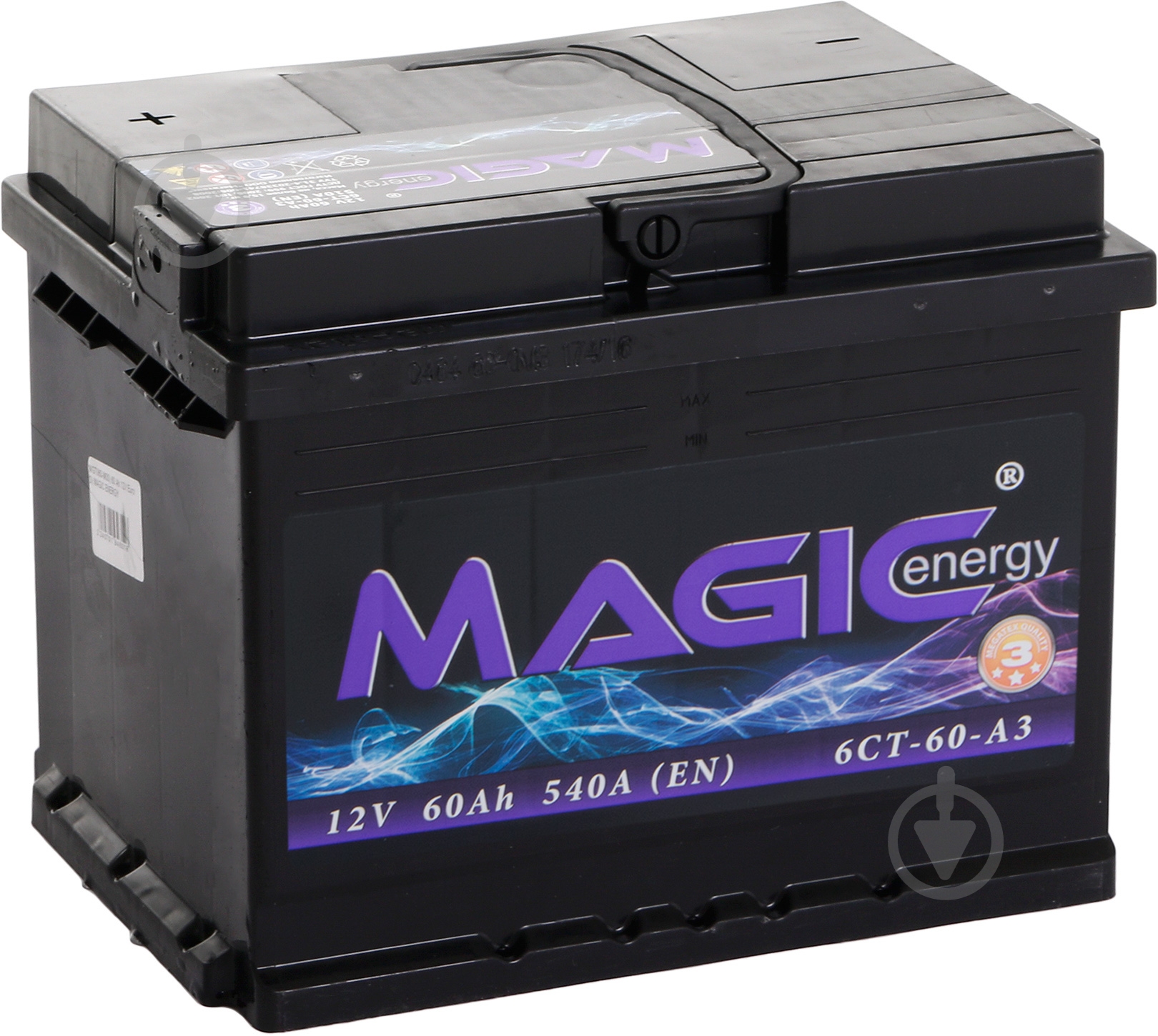 Акумулятор автомобільний Magic Energy Євро 60Ah 510A 12V «+» праворуч (MGT060-M00) - фото 1
