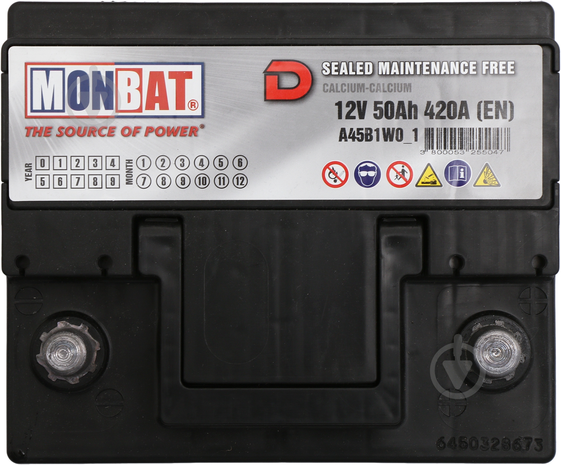 Аккумулятор автомобильный Monbat 50Ah 420A 12V «+» справа - фото 4 Аккумулятор автомобильный Monbat 50Ah 420A 12V «+» справа - фото 4