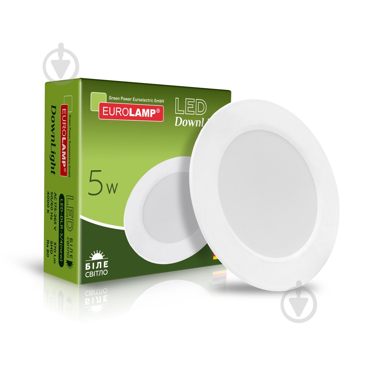 Світильник точковий Eurolamp Downlight 5 Вт 4000K К білий LED-DLR-5/4(new) - фото 1