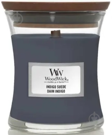 Свеча ароматическая Woodwick Mini Indigo suede 85 г - фото 1