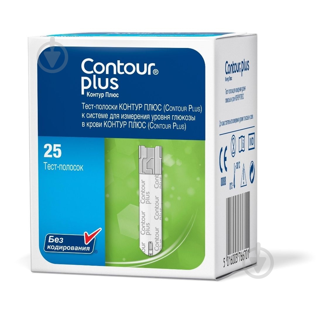Тест-полоски Contour Plus №25 - фото 1