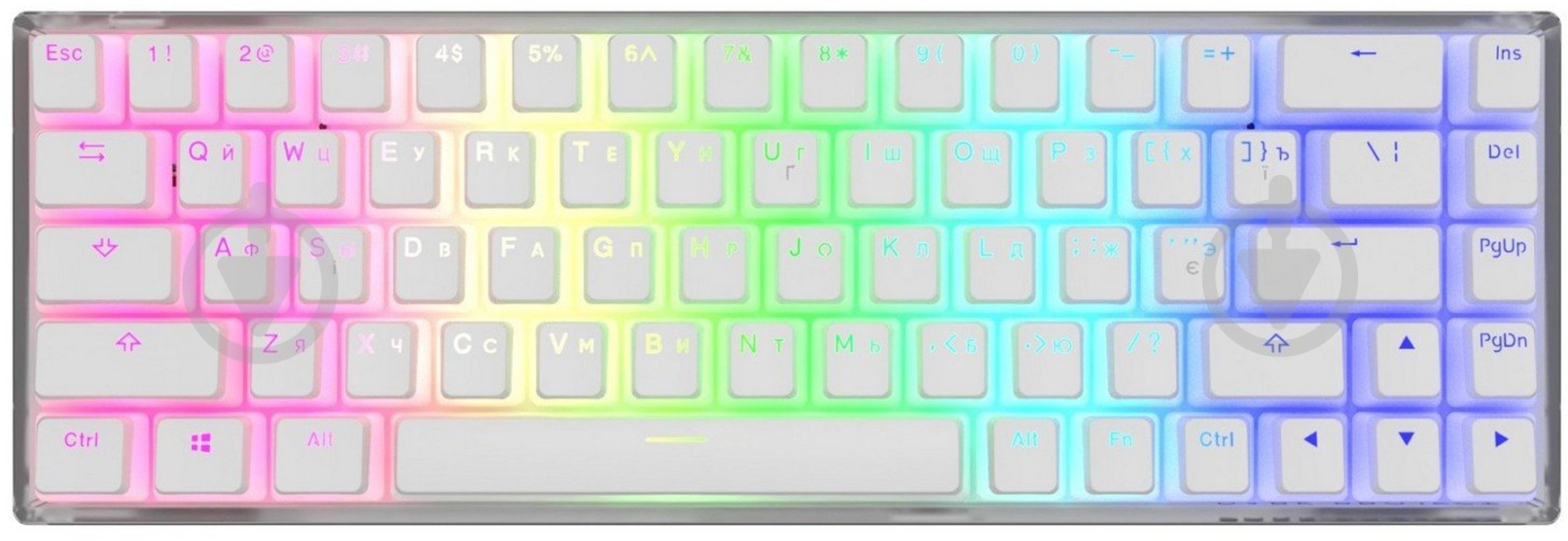 Клавіатура ігрова Dark Project КD68B Pro Transparent PBT Pudding g3ms Mechanical Sapphire ENG/UA (DP-KD-68B-907700 - фото 1