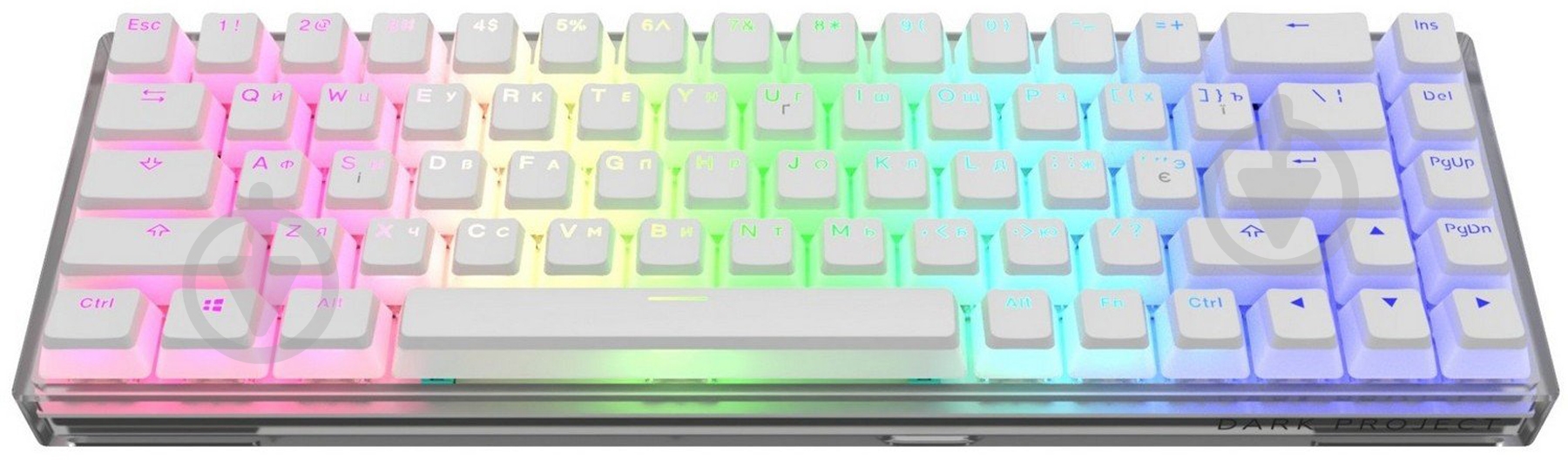 Клавіатура ігрова Dark Project КD68B Pro Transparent PBT Pudding g3ms Mechanical Sapphire ENG/UA (DP-KD-68B-907700 - фото 2