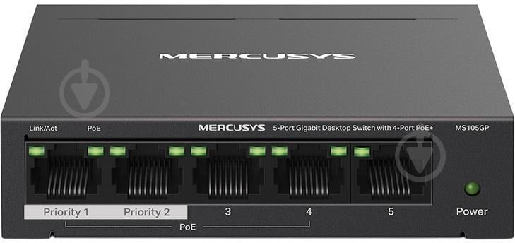 Коммутатор Mercusys MS105GP - фото 1 Коммутатор Mercusys MS105GP - фото 1