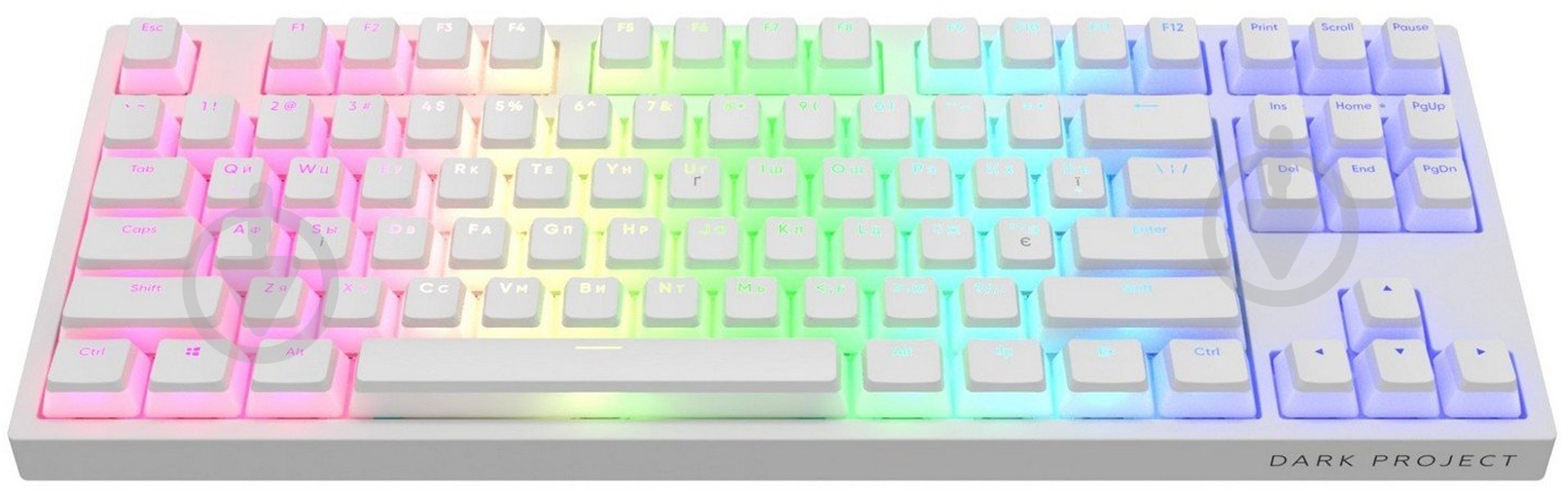 Клавіатура ігрова Dark Project KD87A PBT Optical G3ms Sapphire (DP-KD-87A-105210-GMT) white - фото 2