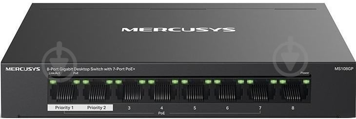 Коммутатор Mercusys MS108GP - фото 1 Коммутатор Mercusys MS108GP - фото 1