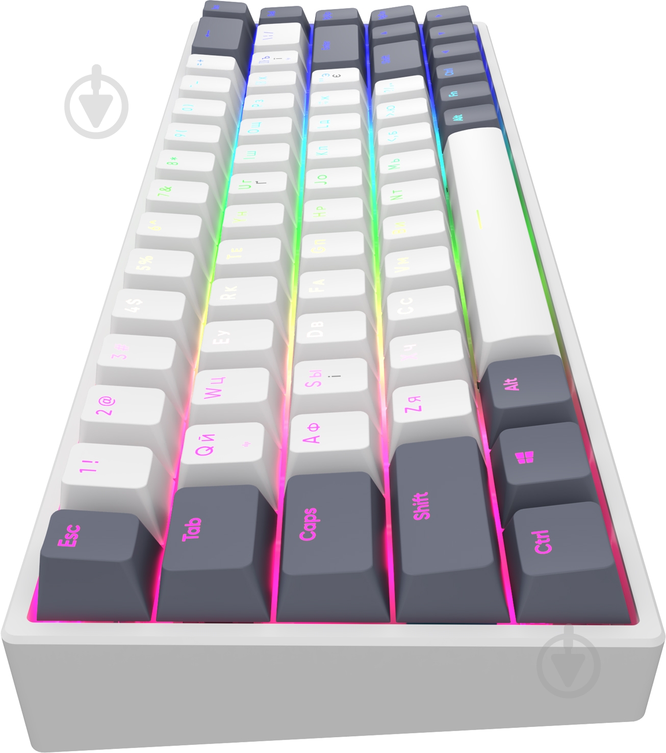 Клавіатура ігрова Dark Project One KD68B Mech. g3ms Sapphire ENG/UA/ru (DP-KD-68B-104700-GMT) white - фото 4
