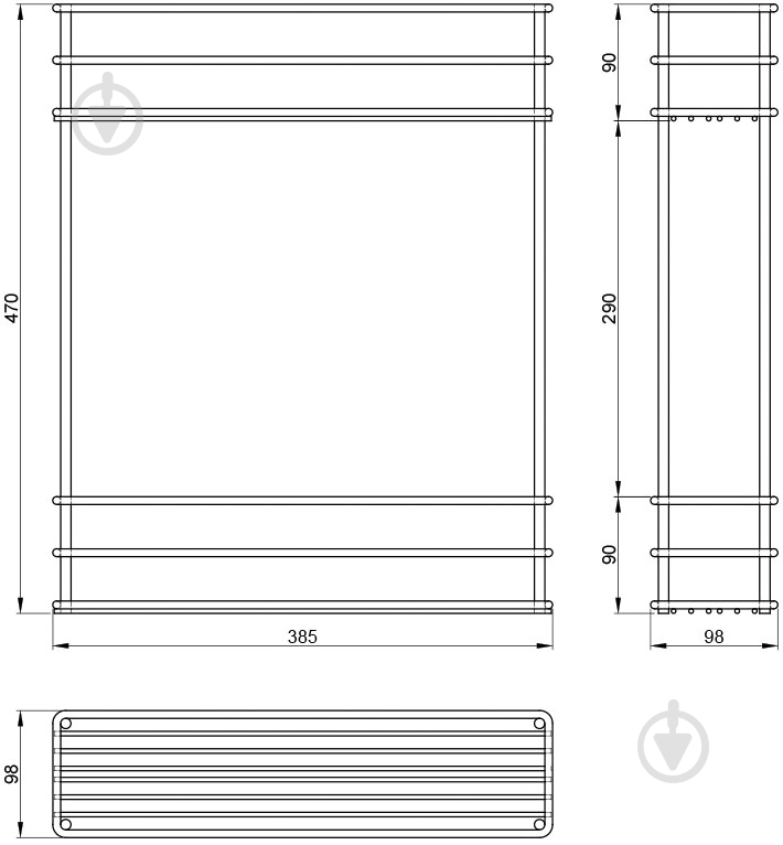 Карго Smart 78764 150 мм 2 полки хром - фото 3 Карго Smart 78764 150 мм 2 полки хром - фото 3