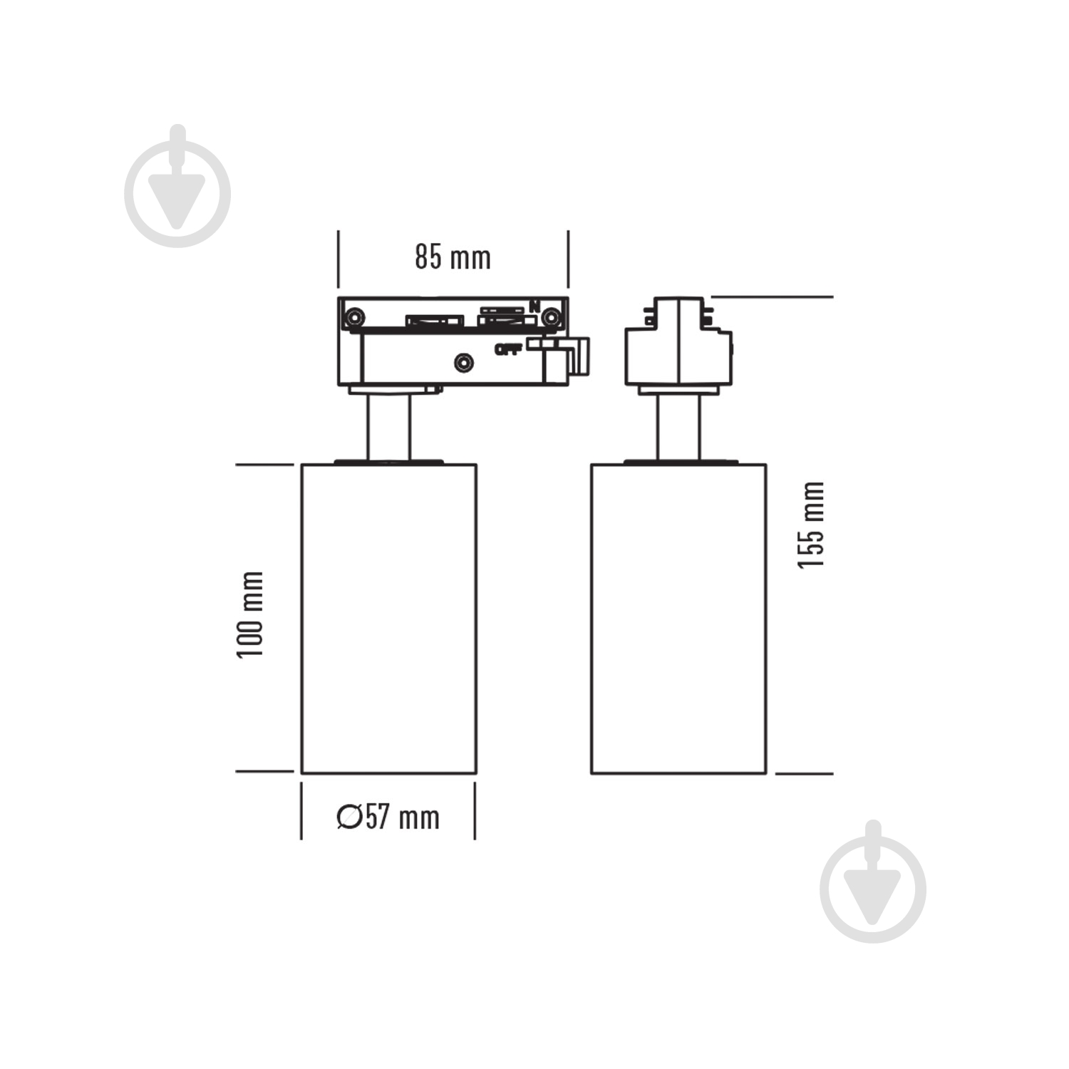 Трековый светильник Maxus белый MAX-TR-GU10-WH - фото 5 Трековый светильник Maxus белый MAX-TR-GU10-WH - фото 5