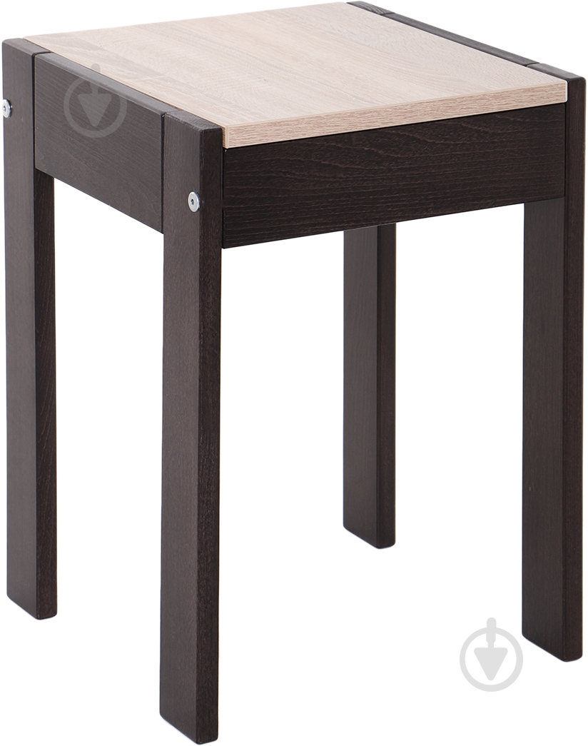 Табурет Мебель Прогресс Престиж белый / венге дуб сонома - фото 1