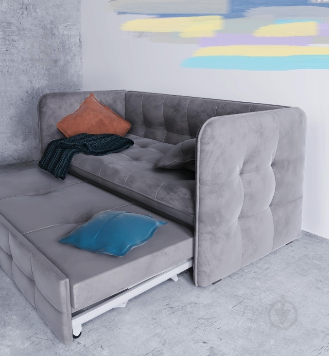 Софа прямий Lion Доміно темно-сірий 2000x900x900 мм - фото 2