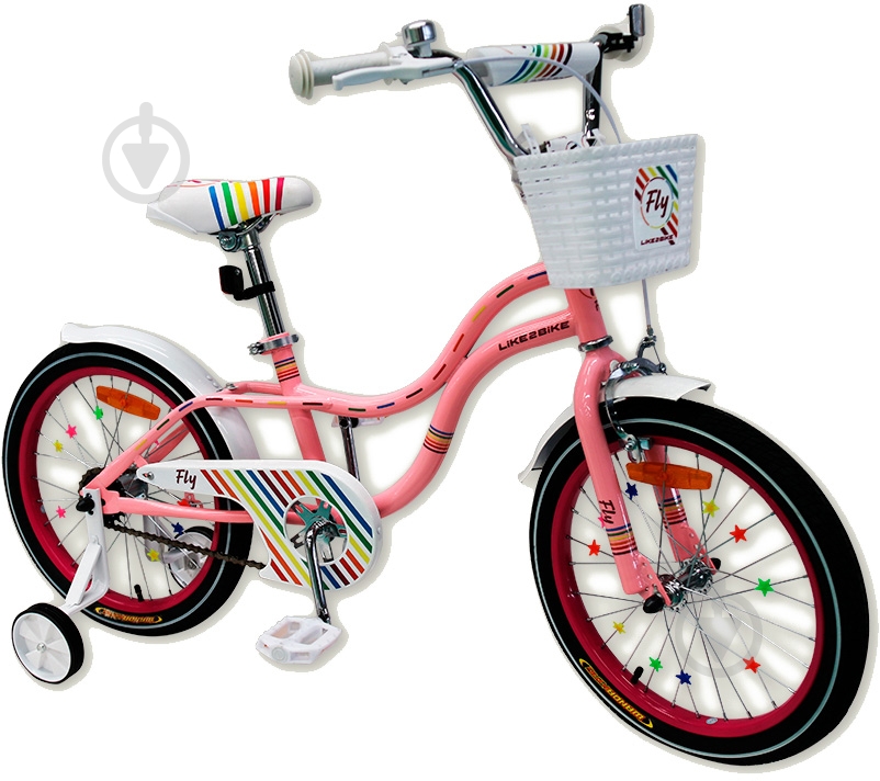 Велосипед дитячий Like2bike Fly 18'' рожевий 201802 - фото 1