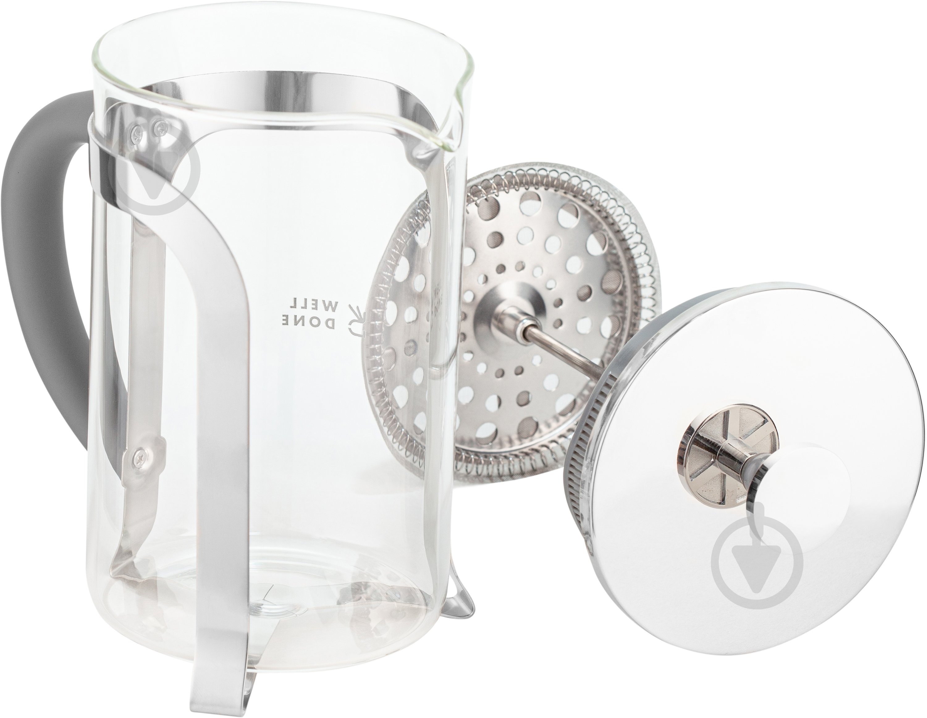 Френч-пресс Well Done WD-8018B 800 мл серый - фото 2