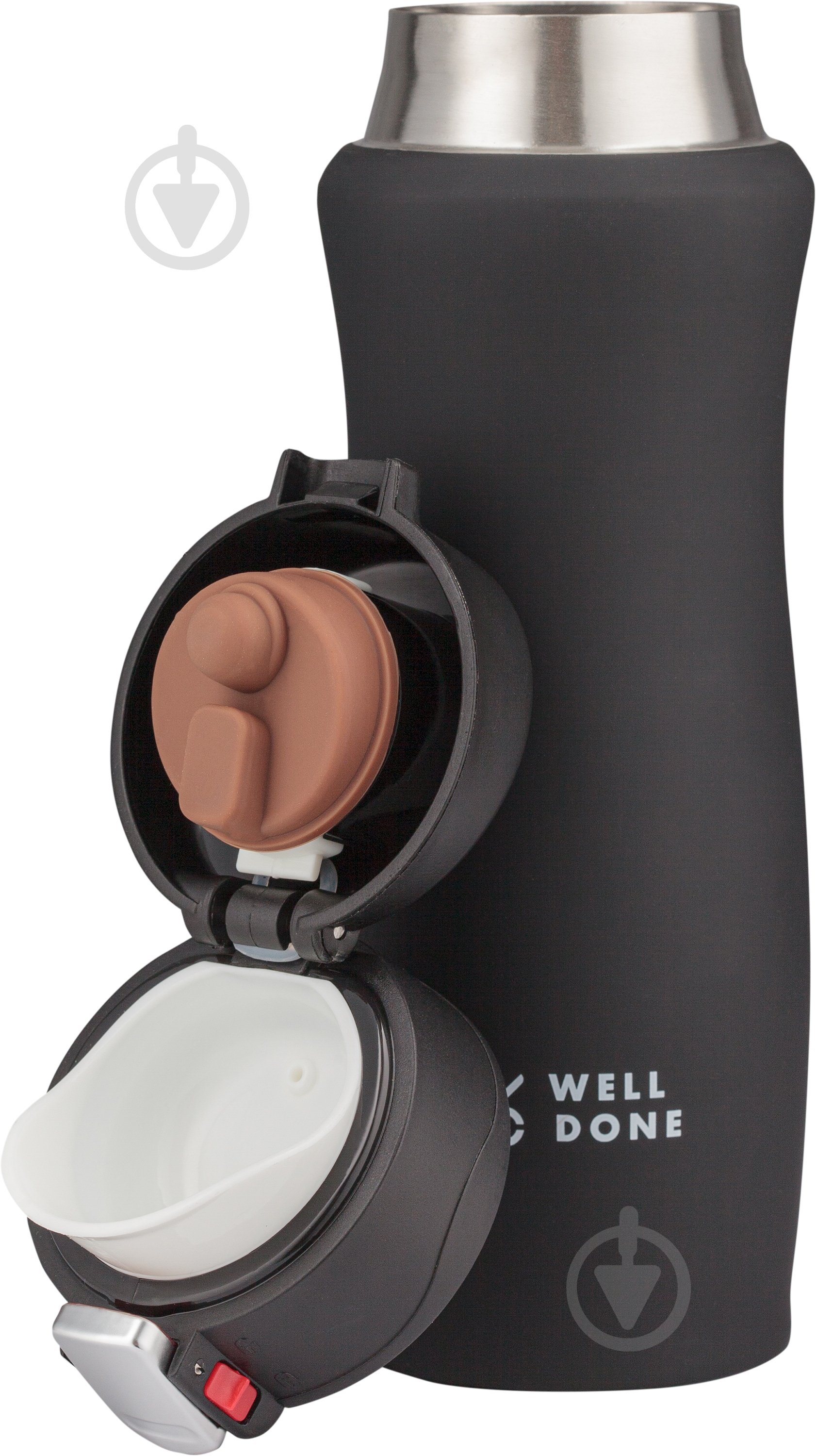 Термочашка Well Done Black Matt 0,42 л WD-7164B - фото 2