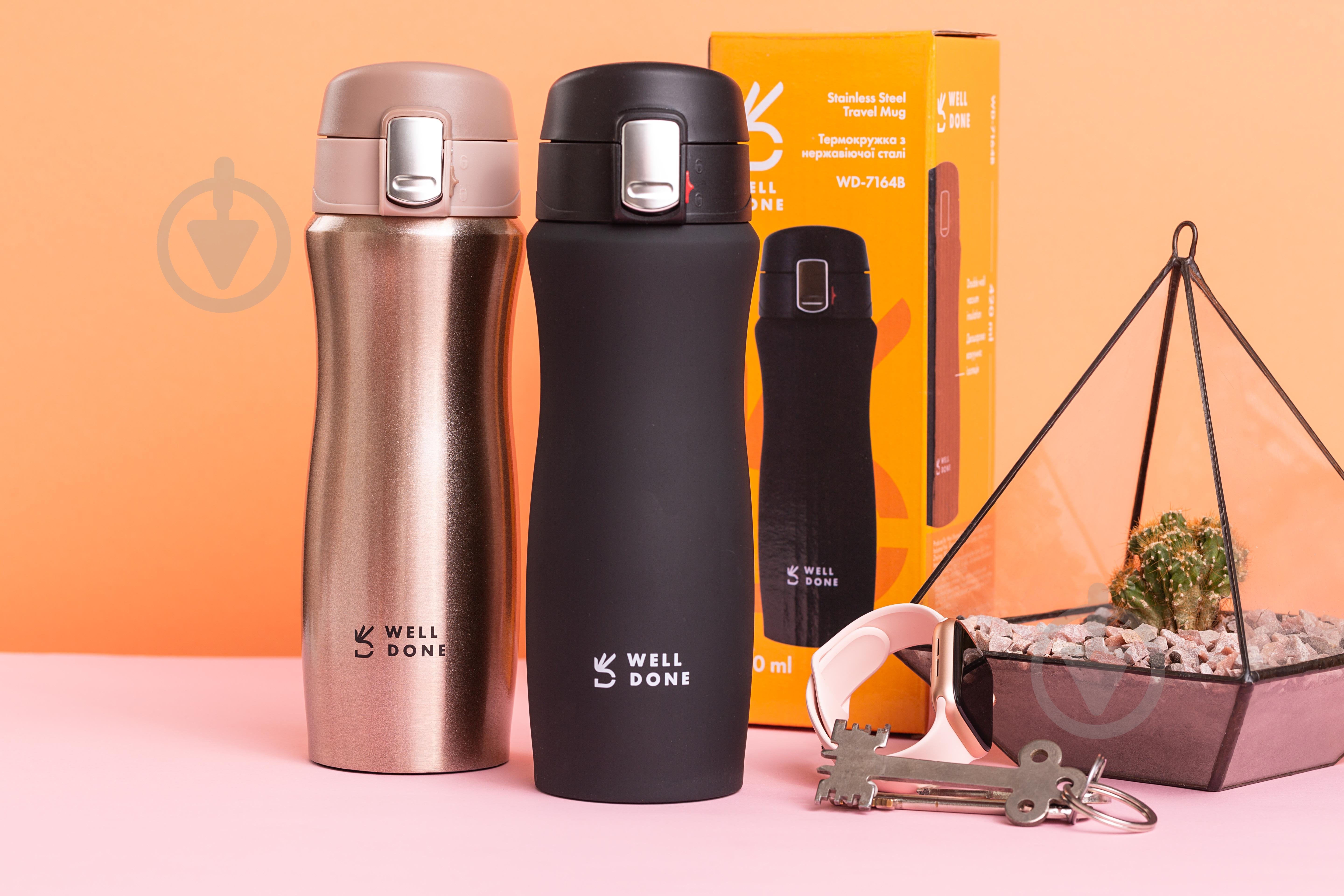 Термочашка Well Done Black Matt 0,42 л WD-7164B - фото 3