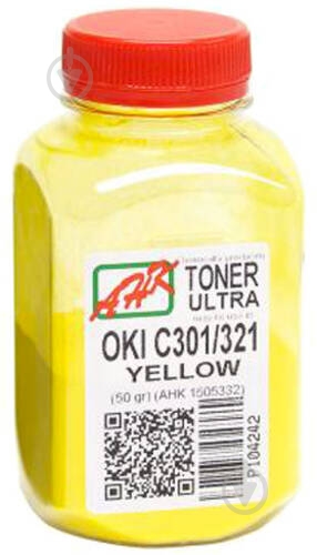 Тонер AHK OKI C301/321 50г +chip (1505328) yellow - фото 1