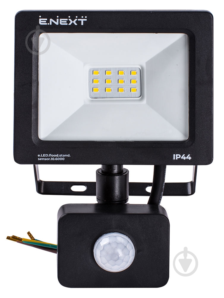 Прожектор с датчиком движения E.NEXT e.LED.flood.stand.sensor.10.6000 10 Вт IP44 черный l0790010 - фото 2