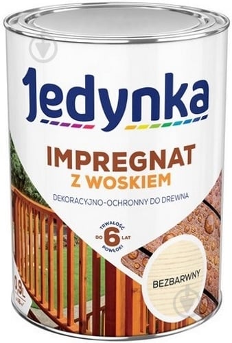 Антисептик Jedynka Impregnat безколірний мат 0,9 л - фото 1 Антисептик Jedynka Impregnat безколірний мат 0,9 л - фото 1