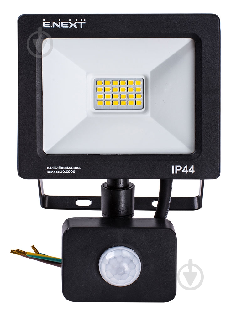 Прожектор с датчиком движения E.NEXT e.LED.flood.stand.sensor.20.6000 20 Вт IP44 черный l0790011 - фото 2 Прожектор с датчиком движения E.NEXT e.LED.flood.stand.sensor.20.6000 20 Вт IP44 черный l0790011 - фото 2