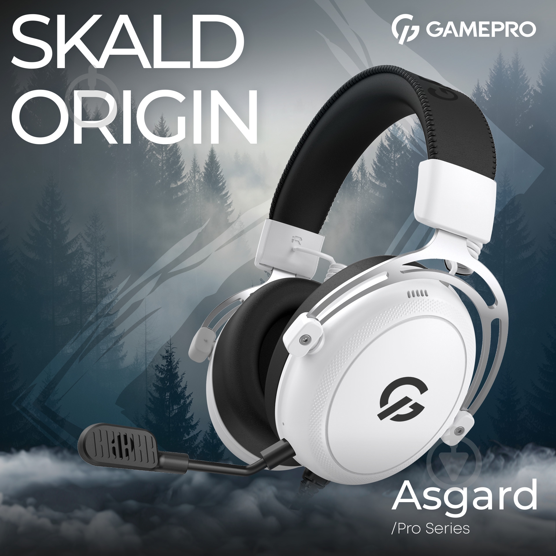 Гарнітура ігрова GamePro Asgard Skald Origin white (HS850W) - фото 8 Гарнітура ігрова GamePro Asgard Skald Origin white (HS850W) - фото 8