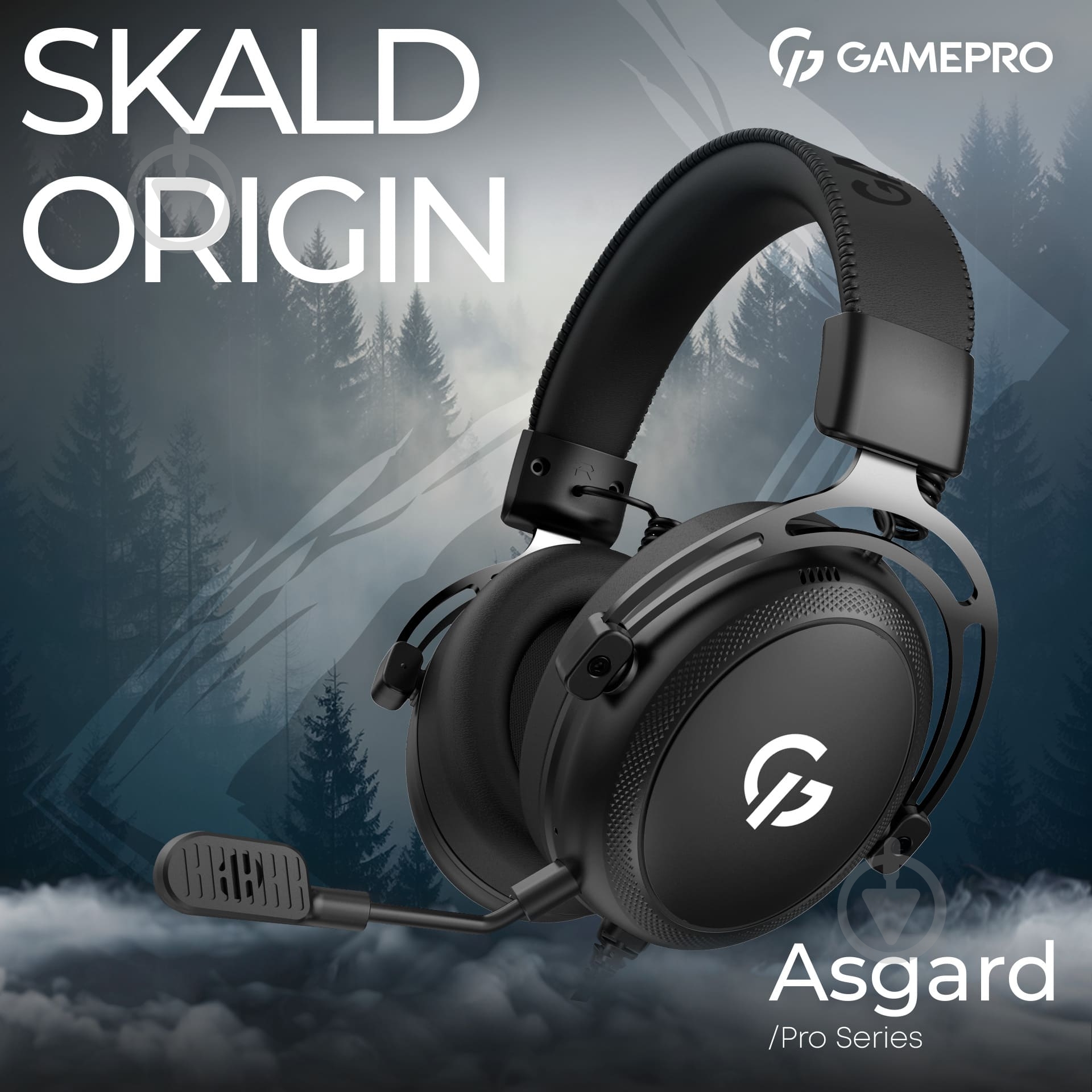 Гарнитура игровая GamePro Asgard Skald Origin black (HS850B) - фото 8