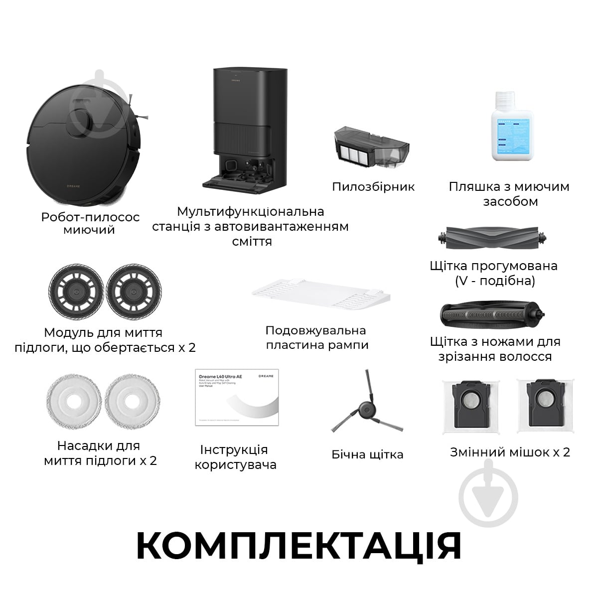 Робот-пылесос моющий Bot L40 Ultra CE (RLD52SE) black - фото 12