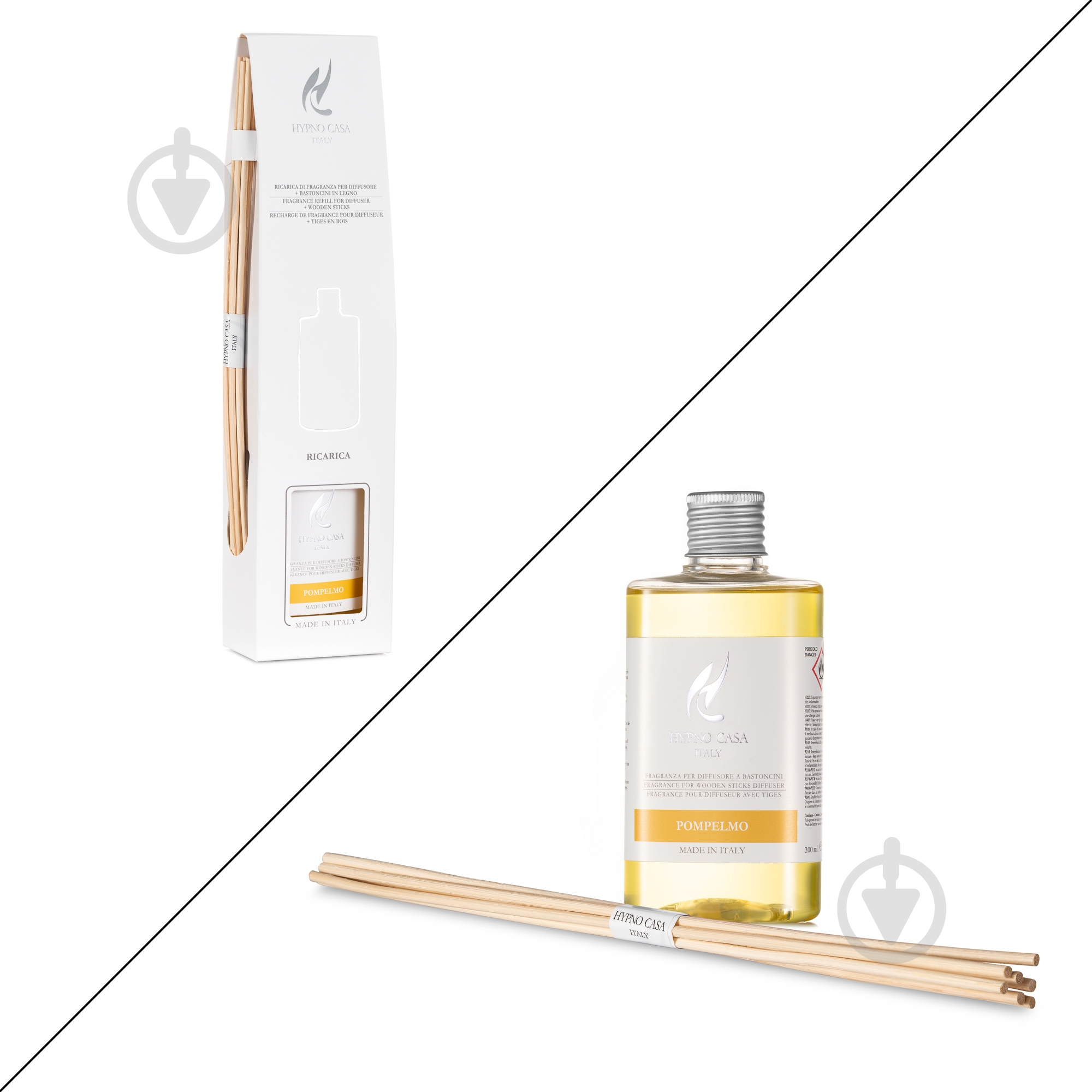 Аромадиффузор для дома Hypno Casa Pompelmo 200 мл (парфюм + палочки) - фото 1