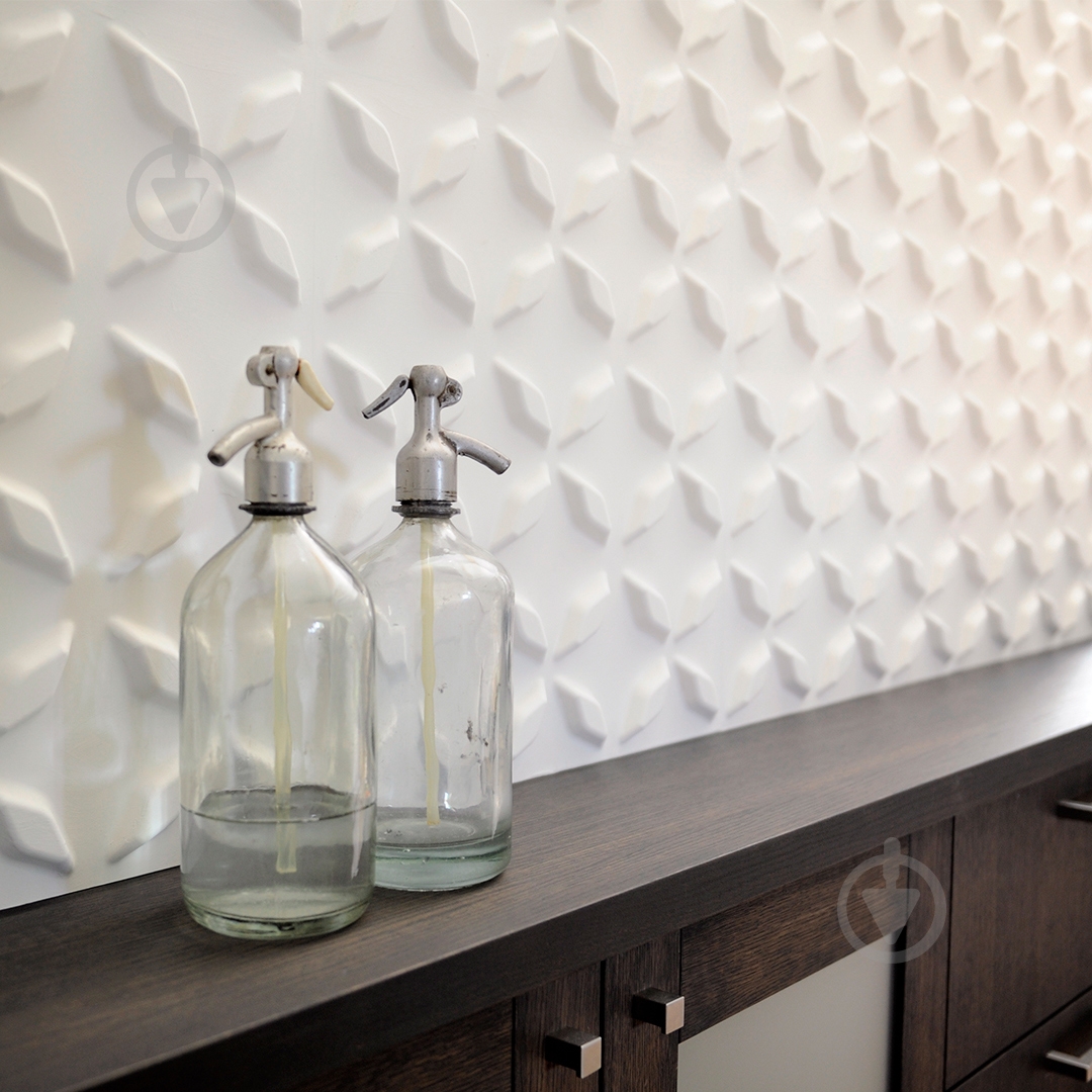 3D-панель гипсовая BeautyWalls Сапфир 500x500x25 мм белый - фото 4