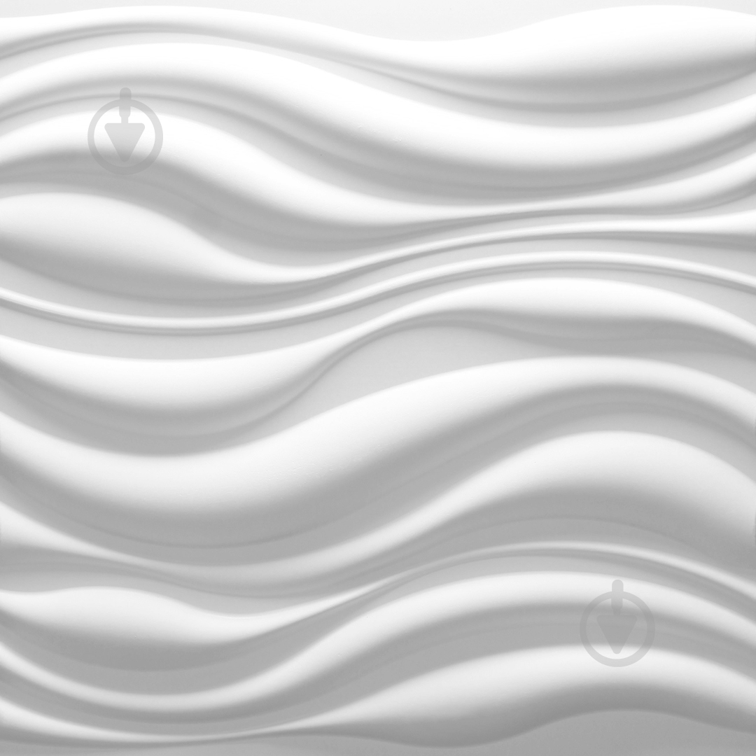 3D-панель гипсовая BeautyWalls Волны 500x500x25 мм белый - фото 1