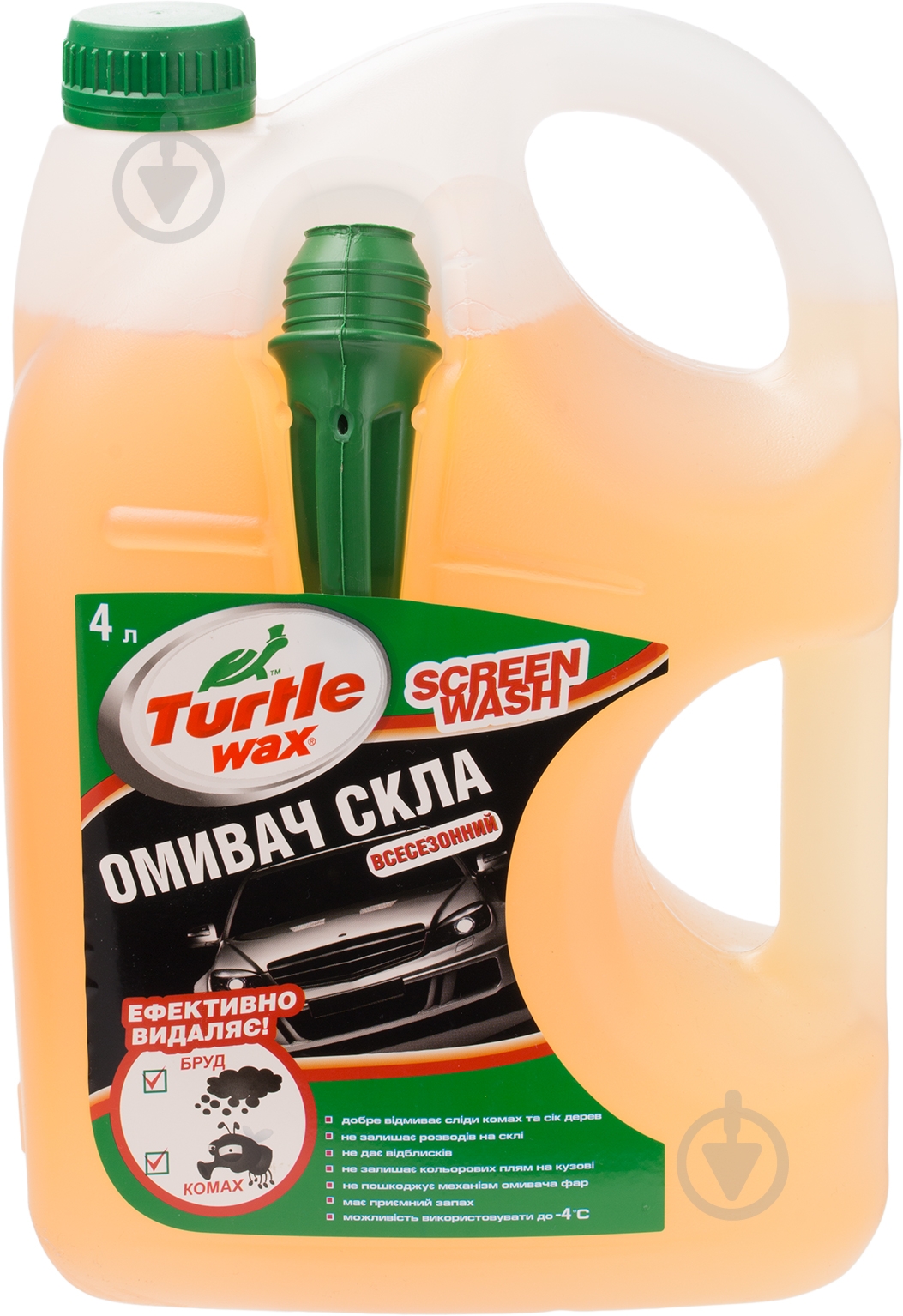 Омыватель стекла TURTLE WAX всесезонный -4 °С 4 л - фото 1