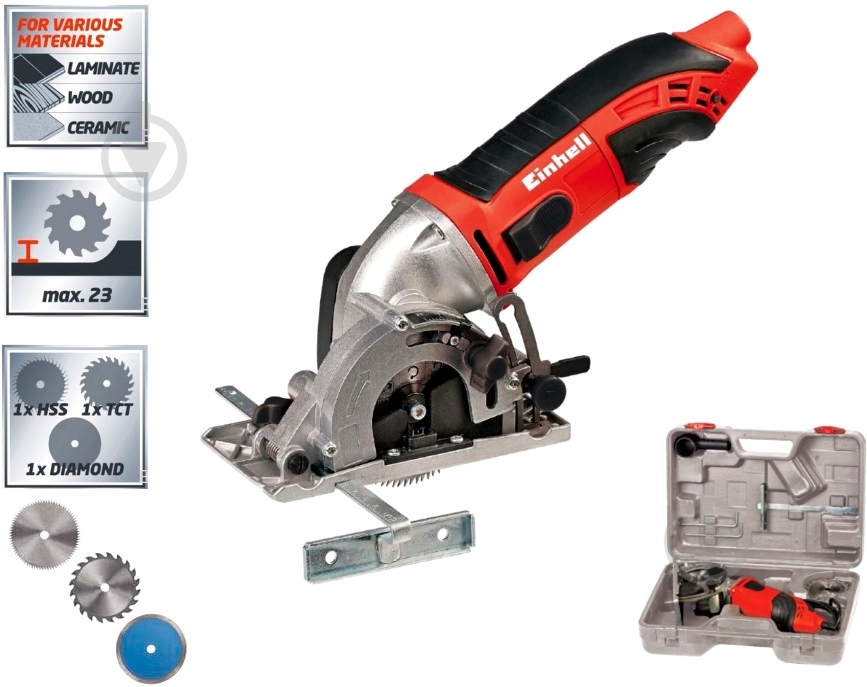 Пила дисковая Einhell TC-CS 860 Kit 4330992 - фото 2 Пила дисковая Einhell TC-CS 860 Kit 4330992 - фото 2