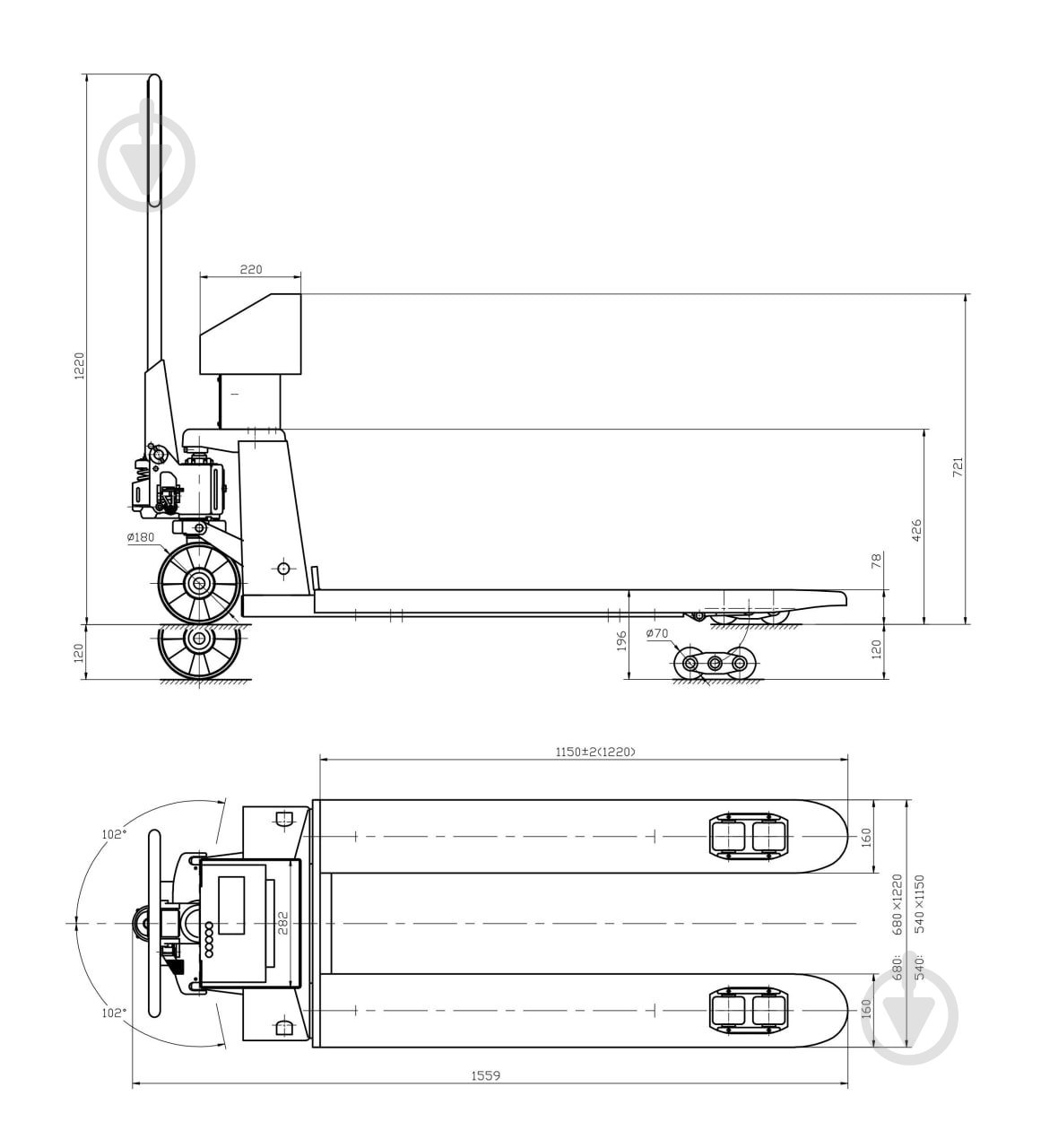 Весы-рокла ЗЕВС A12E LED Премиум 2000 кг - фото 3