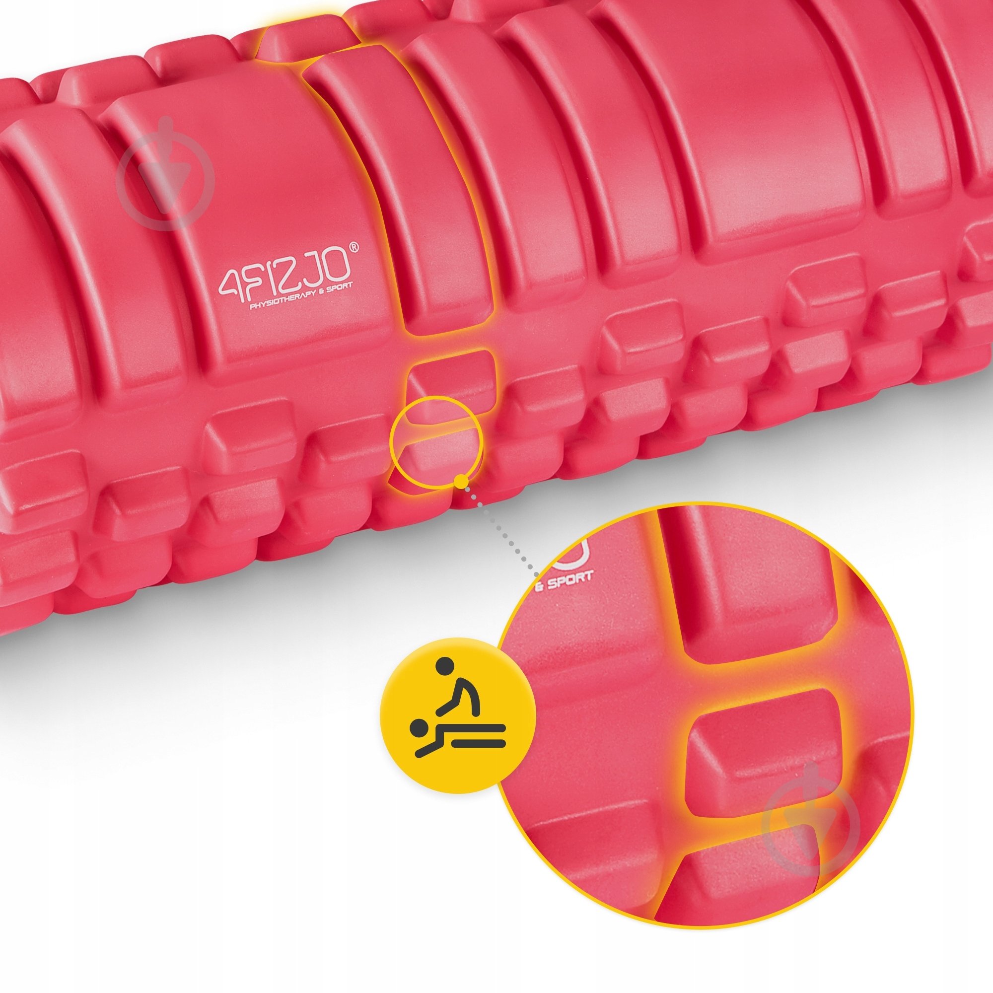 Массажный валик 4fizjo 33 x 14 см (валик, роллер) 4FJ0084 Pink - фото 4 Массажный валик 4fizjo 33 x 14 см (валик, роллер) 4FJ0084 Pink - фото 4