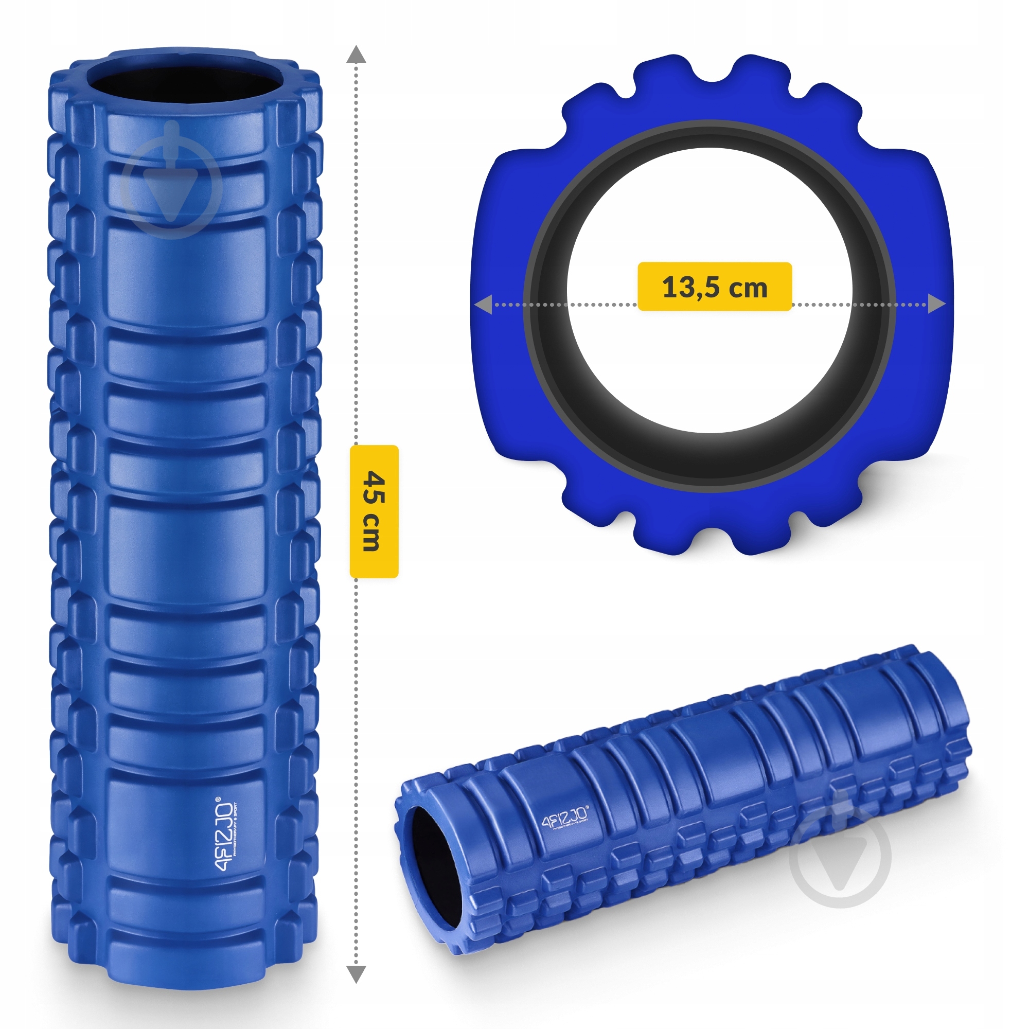 Массажный валик 4fizjo 45 x 13.5 см (валик, роллер) 4FJ0106 Blue - фото 2 Массажный валик 4fizjo 45 x 13.5 см (валик, роллер) 4FJ0106 Blue - фото 2