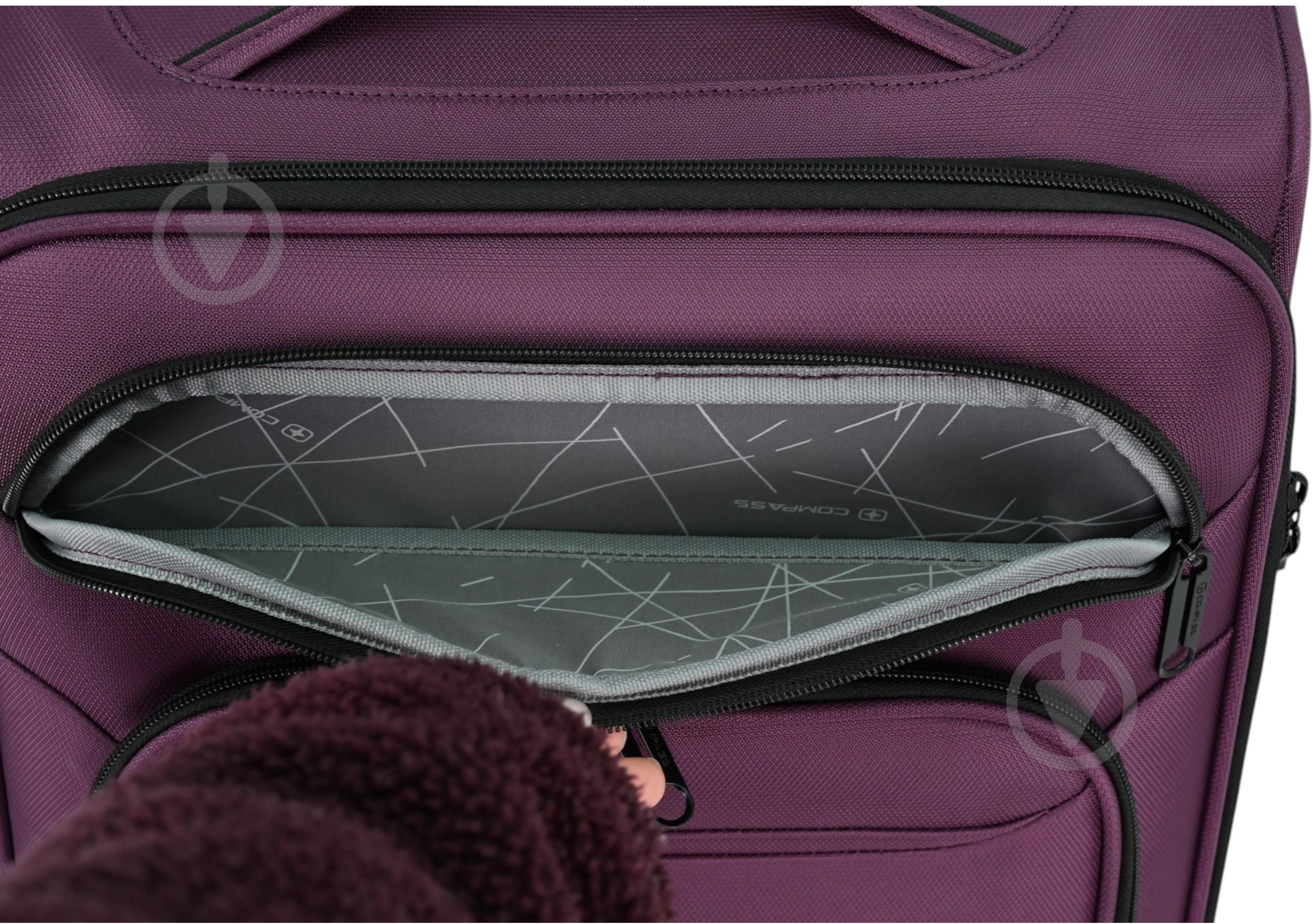 Чемодан Compass MS-3050 S 35 л фиолетовый - фото 25 Чемодан Compass MS-3050 S 35 л фиолетовый - фото 25