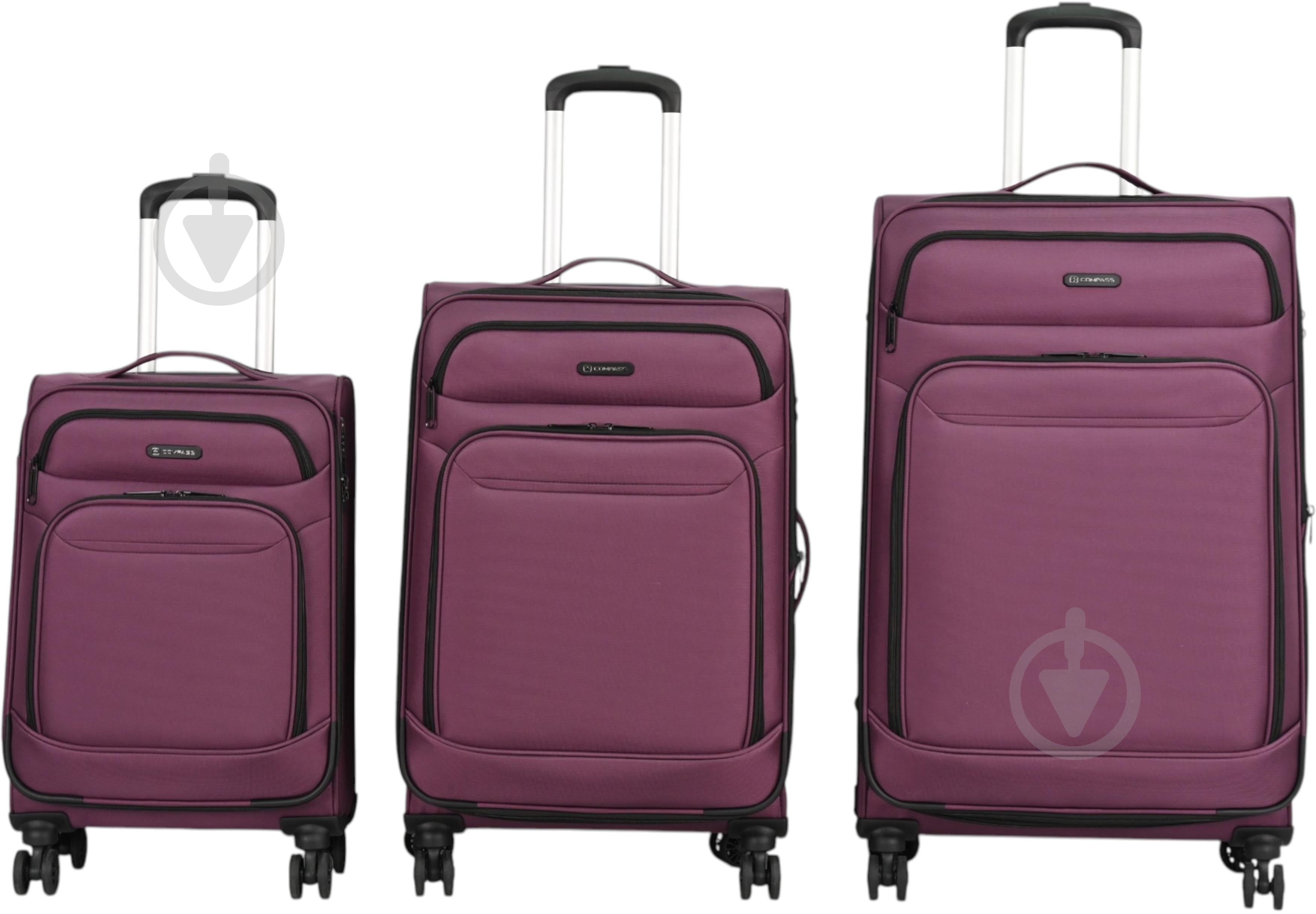 Чемодан Compass MS-3050 S 35 л фиолетовый - фото 3 Чемодан Compass MS-3050 S 35 л фиолетовый - фото 3