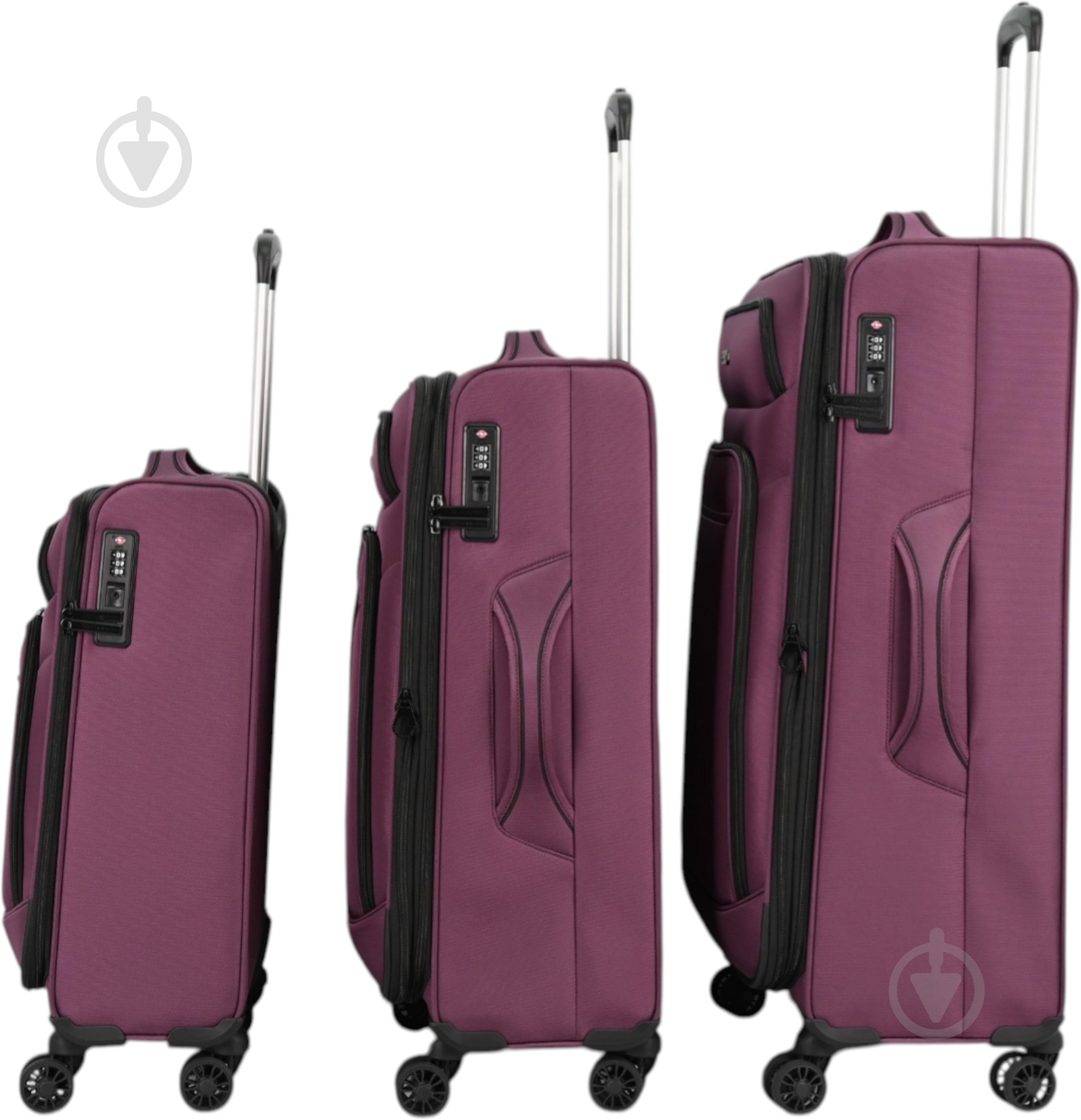 Чемодан Compass MS-3050 S 35 л фиолетовый - фото 4 Чемодан Compass MS-3050 S 35 л фиолетовый - фото 4