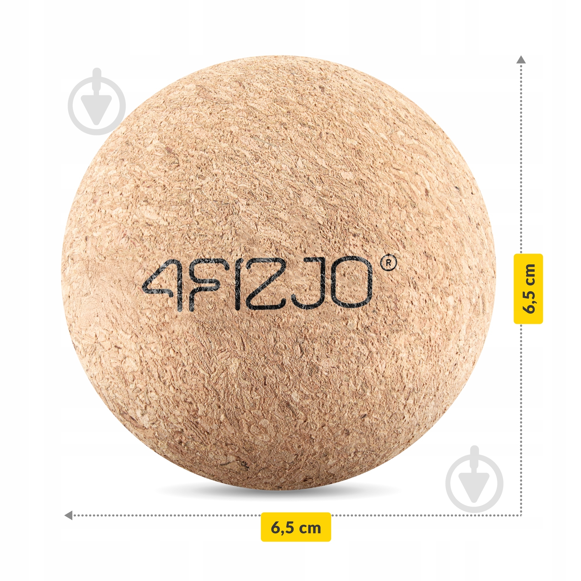 Масажний м'яч 4fizjo Lacrosse Ball Cork 6.5 см 4FJ0567 - фото 2