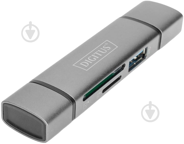 Кардридер Digitus USB-C/USB 3.0 SD/MicroSD (DA-70886) - фото 1