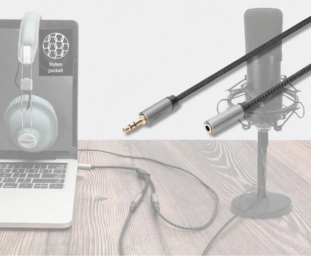 Кабель Digitus Audio Extension 3.5 mm M/F 3 м черный (DB-510210-030-S) - фото 5