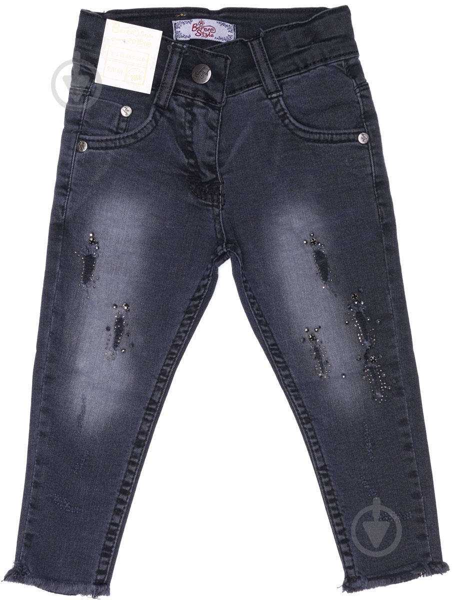 Джинсы Beren Style 6042 р.98 черный - фото 1