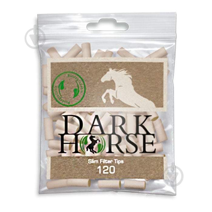 Фильтры для самокруток Dark Horse BIODEGRADABLE SLIM пач/120 - фото 1