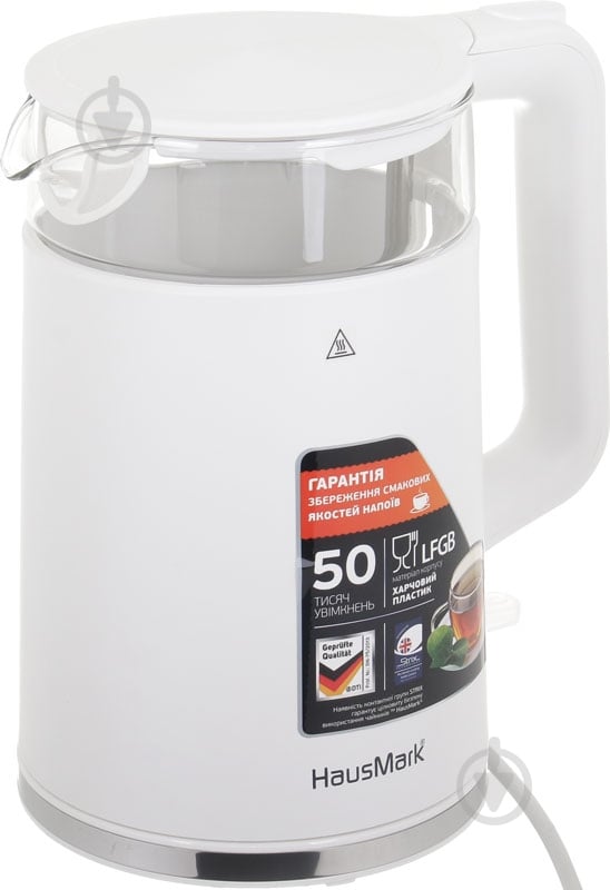 Электрочайник HausMark EK-17100 белый - фото 4 Электрочайник HausMark EK-17100 белый - фото 4