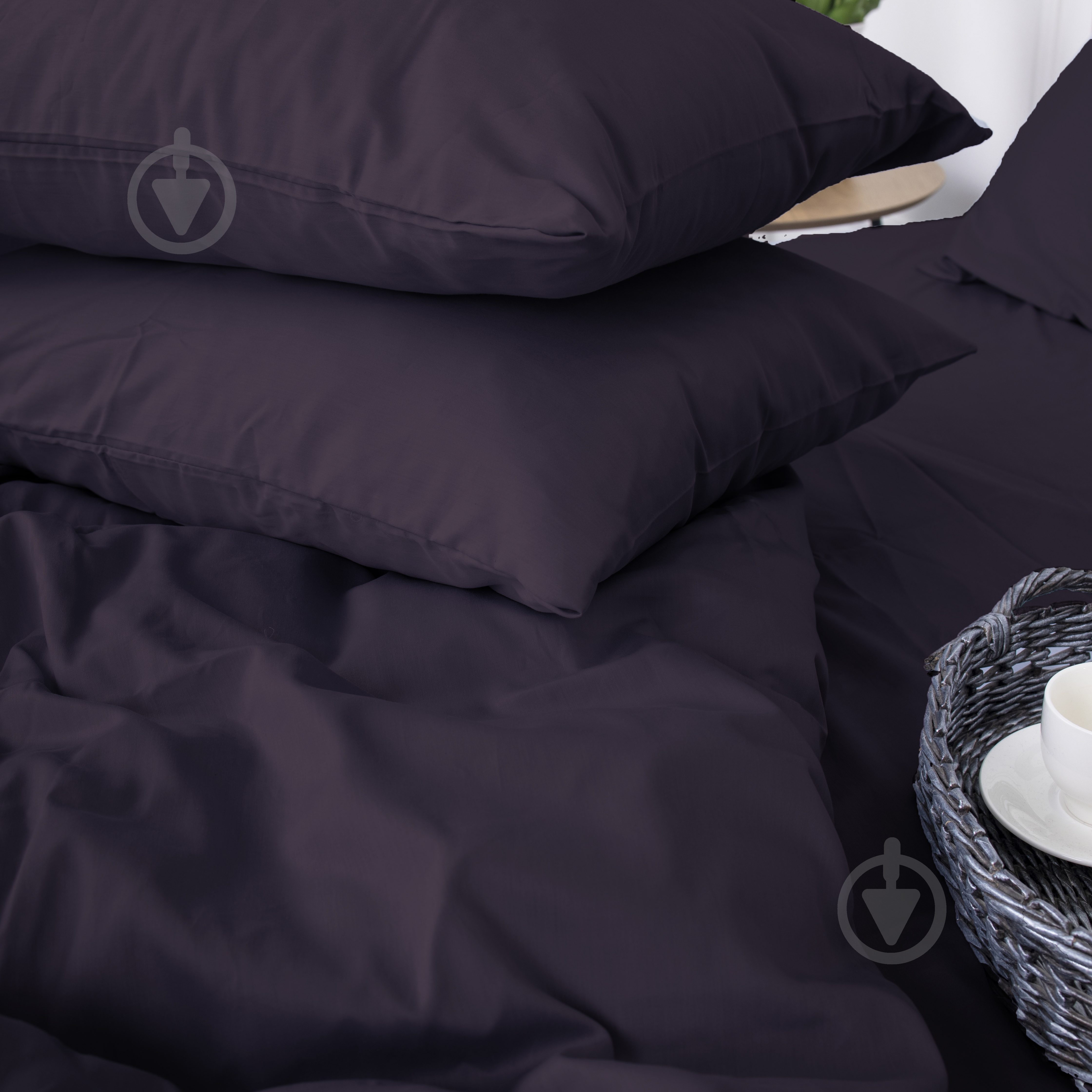 Комплект постільної білизни Сатин 0055 Black Pearl 2х160х220 см чорний MirSon - фото 1 Комплект постільної білизни Сатин 0055 Black Pearl 2х160х220 см чорний MirSon - фото 1