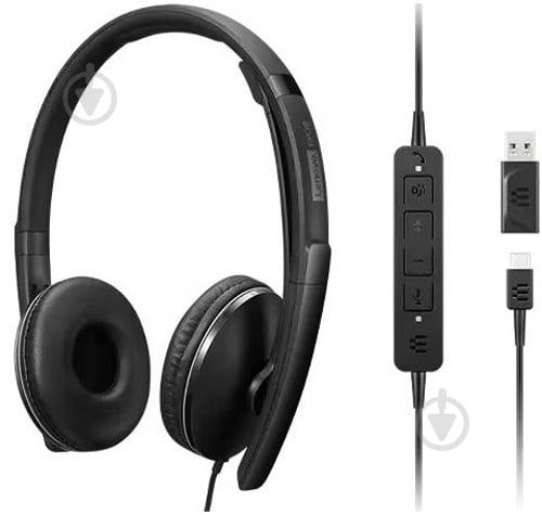 Навушники Lenovo Wired ANC Headset Gen 2 (Teams) black (4XD1M45627) - фото 1 Навушники Lenovo Wired ANC Headset Gen 2 (Teams) black (4XD1M45627) - фото 1