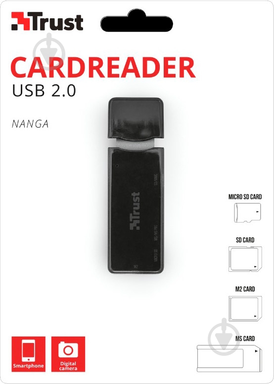 Кардрідер Trust Nanga USB 2.0 Cardreader - фото 3