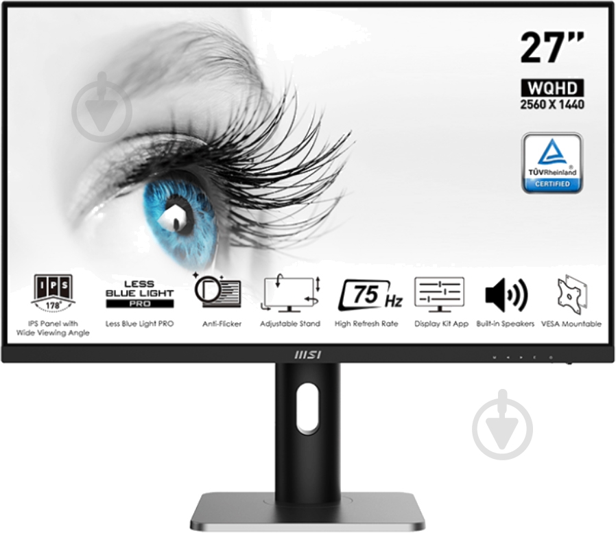Монитор MSI PRO MP273QP 27" (PRO MP273QP) - фото 1 Монитор MSI PRO MP273QP 27" (PRO MP273QP) - фото 1